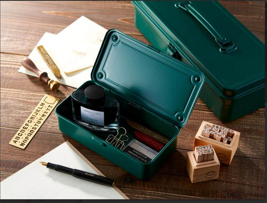 TOYO Steel Tool Box T-190 Navy Blue - 8x4x2 (approx) - Made in JAPAN