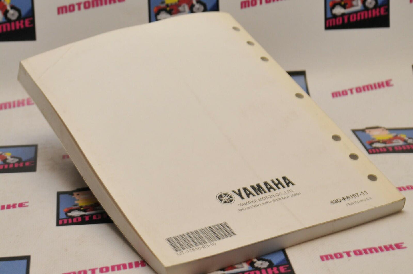 Genuine Yamaha SERVICE SHOP MANUAL LIT-11616-23-10 RAPTOR 90 YFM90RZ 2010