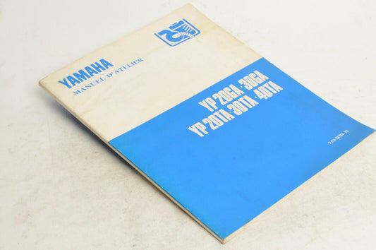 Yamaha Service Shop Manual D'atelier - YP 20GA 30GA TA En/Fr | 7JU-28197-70
