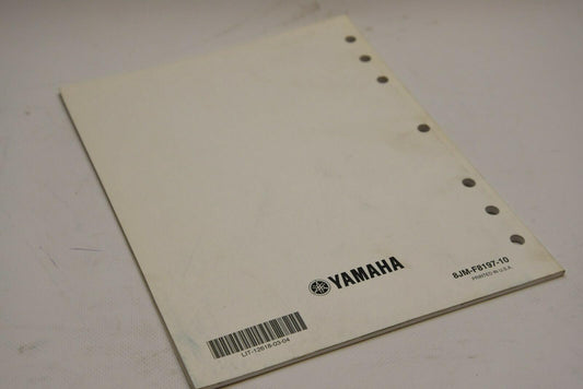 OEM Yamaha Snowmobile Service Shop Manual LIT-12618-03-04 SRX120 2013 13