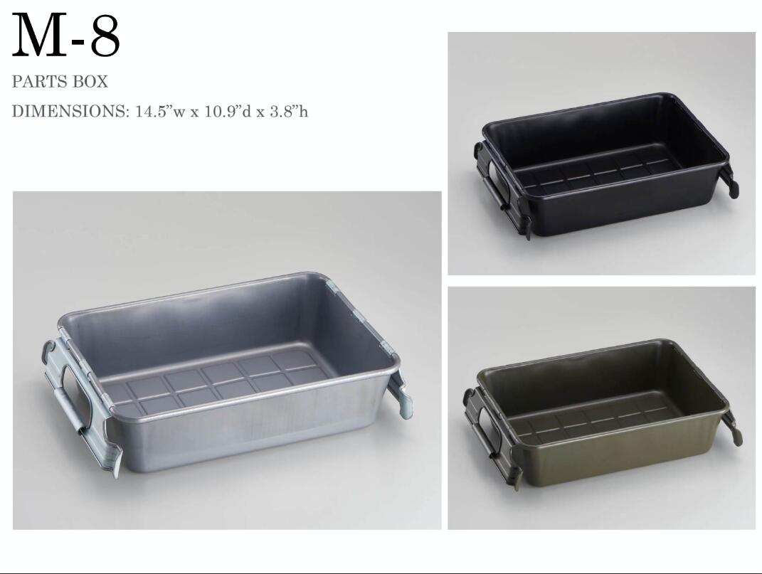 TOYO Steel Parts Box M-8 MG  Black - Made in JAPAN