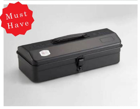 TOYO Steel Tool Box Y-350  Black - 14x6x4 (approx)  -  Made in JAPAN