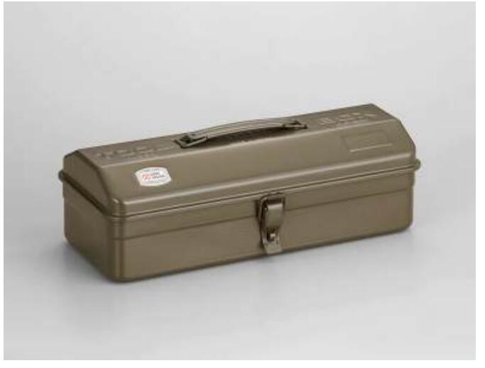 TOYO Steel Tool Box Y-350  Military Green - 14x6x4 (approx)  -  Made in JAPAN