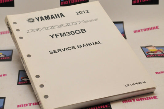 Genuine Yamaha SERVICE SHOP MANUAL LIT-11616-25-16  GRIZZLY 300 YFM30GB 2012