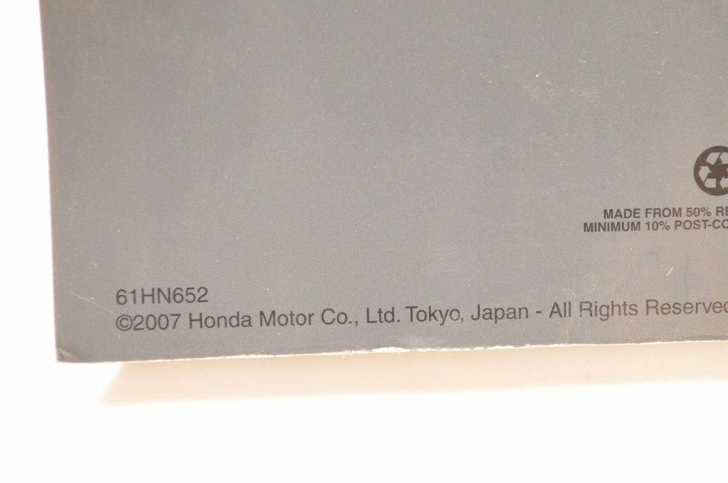 Genuine OEM Honda Factory Service Shop Manual 61HN652 TRX250EX 2006-2009 06-09
