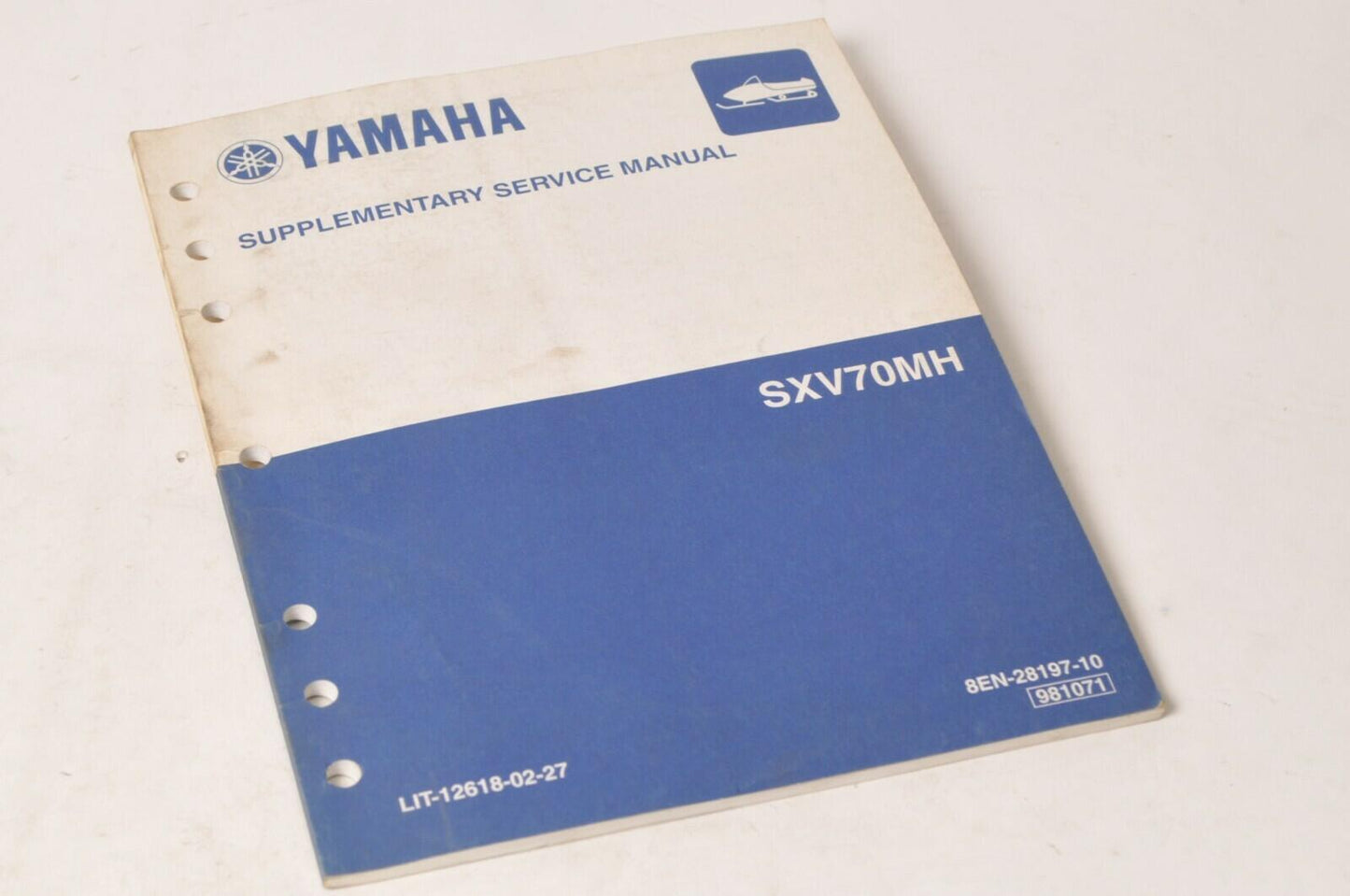 Yamaha Supplementary Service Manual Repair Maintenance Shop | SXV70MH 2003