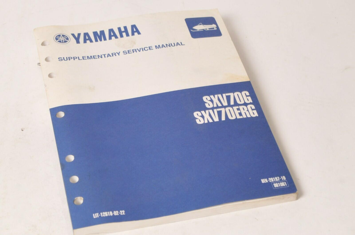 Yamaha Supplementary Service Manual Repair Maintenance Shop | SXV70G 2002