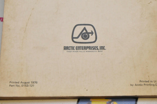 Genuine ARCTIC CAT Factory Service Shop Manual JAG 1977 0153-121