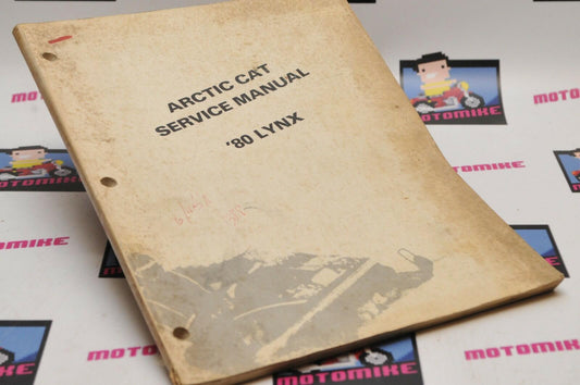 Genuine ARCTIC CAT Factory Service Shop Manual  1980 LYNX 0185-169  *DAMAGED