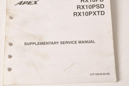 Yamaha Supplementary Service Manual - Repair Maintenance Shop | RX10 Apex 2013