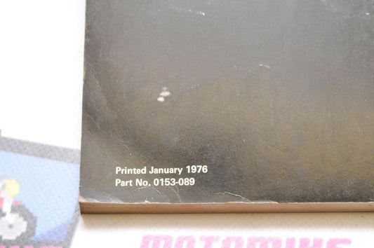 Genuine ARCTIC CAT Factory Service Shop Manual JAG 1976 0153-089