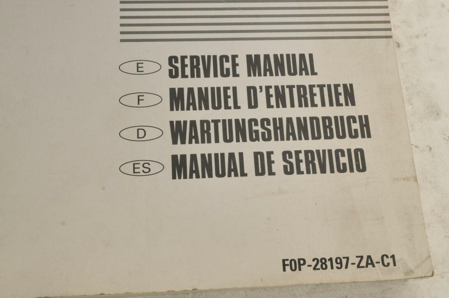 Yamaha Service Shop Manual - WaveRunner XL800   En/Fr/De/Es  |  460058