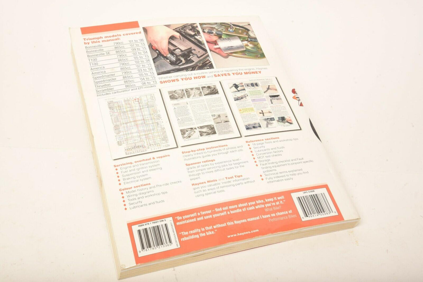 Haynes Repair Service Shop Manual - Triumph Motorcycles 2001-2015  | 4364