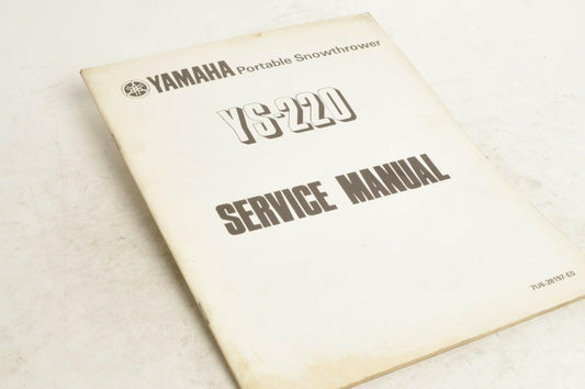 Yamaha Service Shop Manual - YS-220 Snowthrower  En  |  7U6-28197-E0