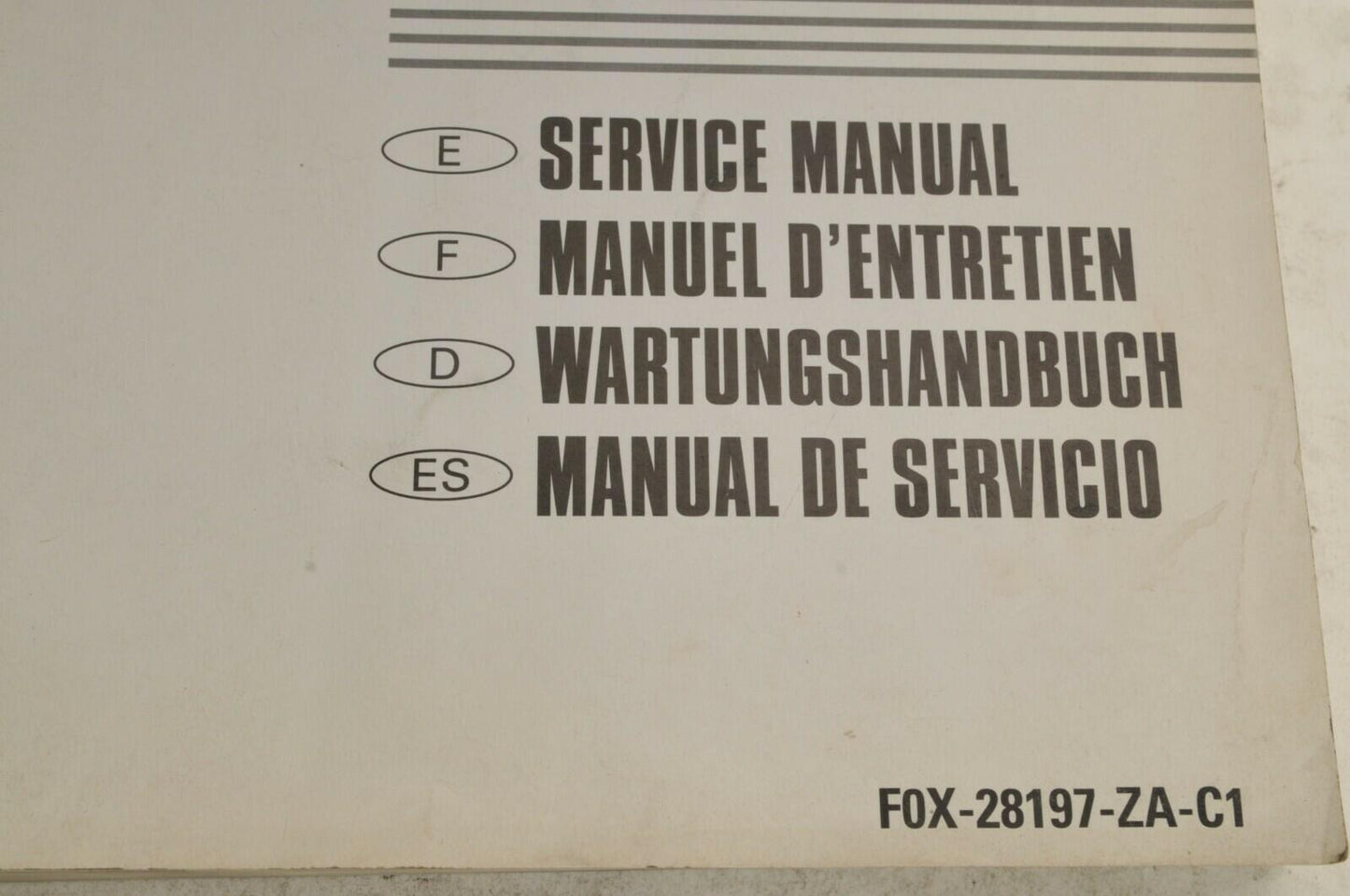 Yamaha Service Shop Manual - WaveRunner GP1200R  En/Fr/De/Es  |  460060