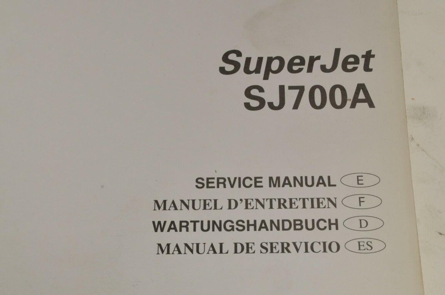 Yamaha Service Shop Manual - SuperJet SJ700A 1996  En/Fr/De/Es  |  460027