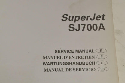Yamaha Service Shop Manual - SuperJet SJ700A 1996  En/Fr/De/Es  |  460027