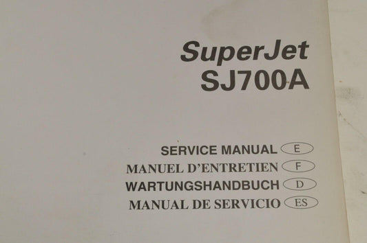 Yamaha Service Shop Manual - SuperJet SJ700A 1996  En/Fr/De/Es  |  460027