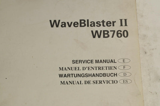 Yamaha Service Shop Manual - WB760 1997  En/Fr/De/Es  |  GK5-28197-Z7-C1