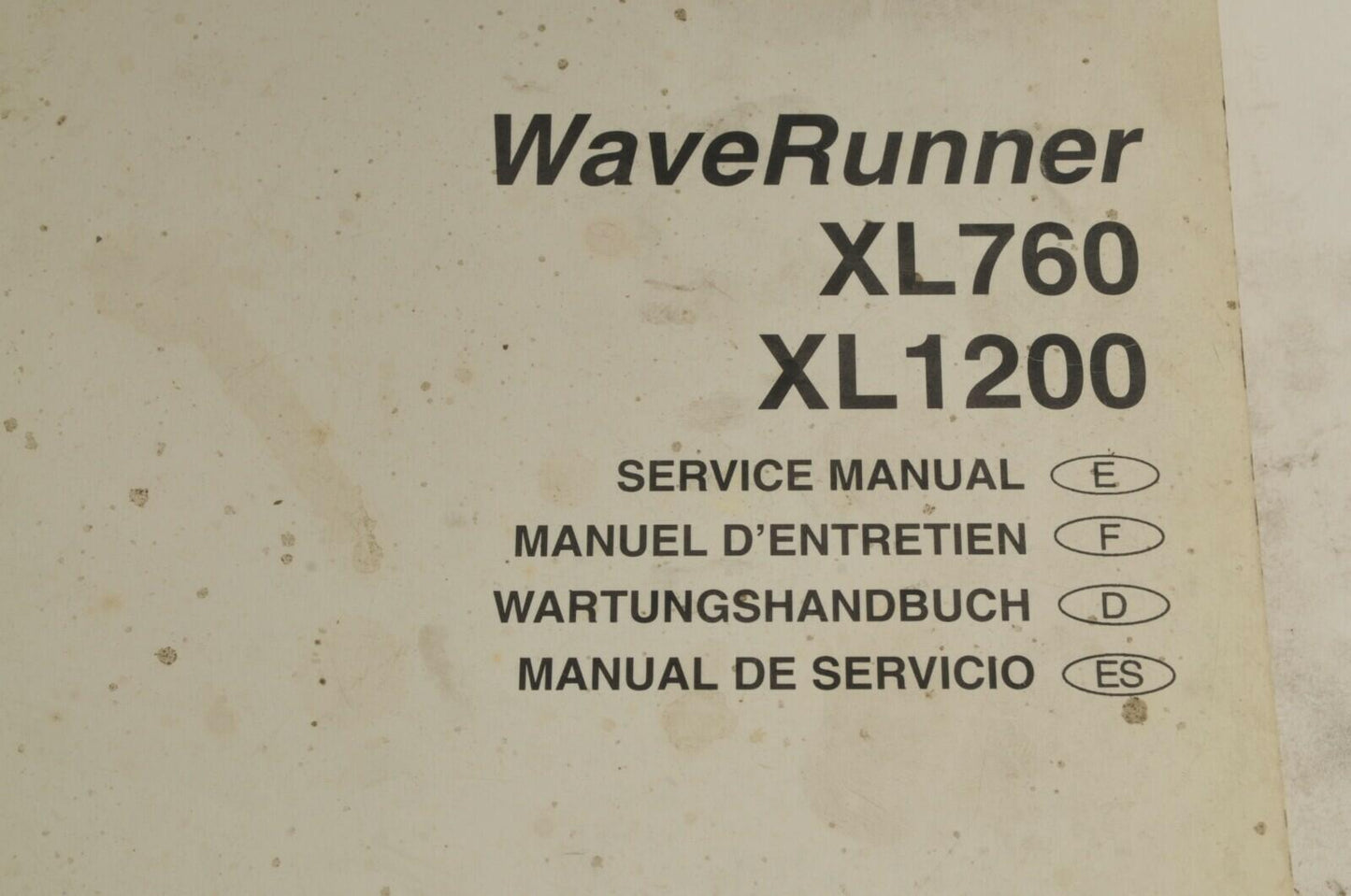 Yamaha Service Shop Manual - WaveRunner XL760 XL1200   En/Fr/De/Es  |  460044