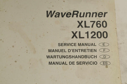 Yamaha Service Shop Manual - WaveRunner XL760 XL1200   En/Fr/De/Es  |  460044