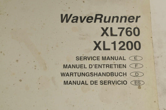 Yamaha Service Shop Manual - WaveRunner XL760 XL1200   En/Fr/De/Es  |  460044