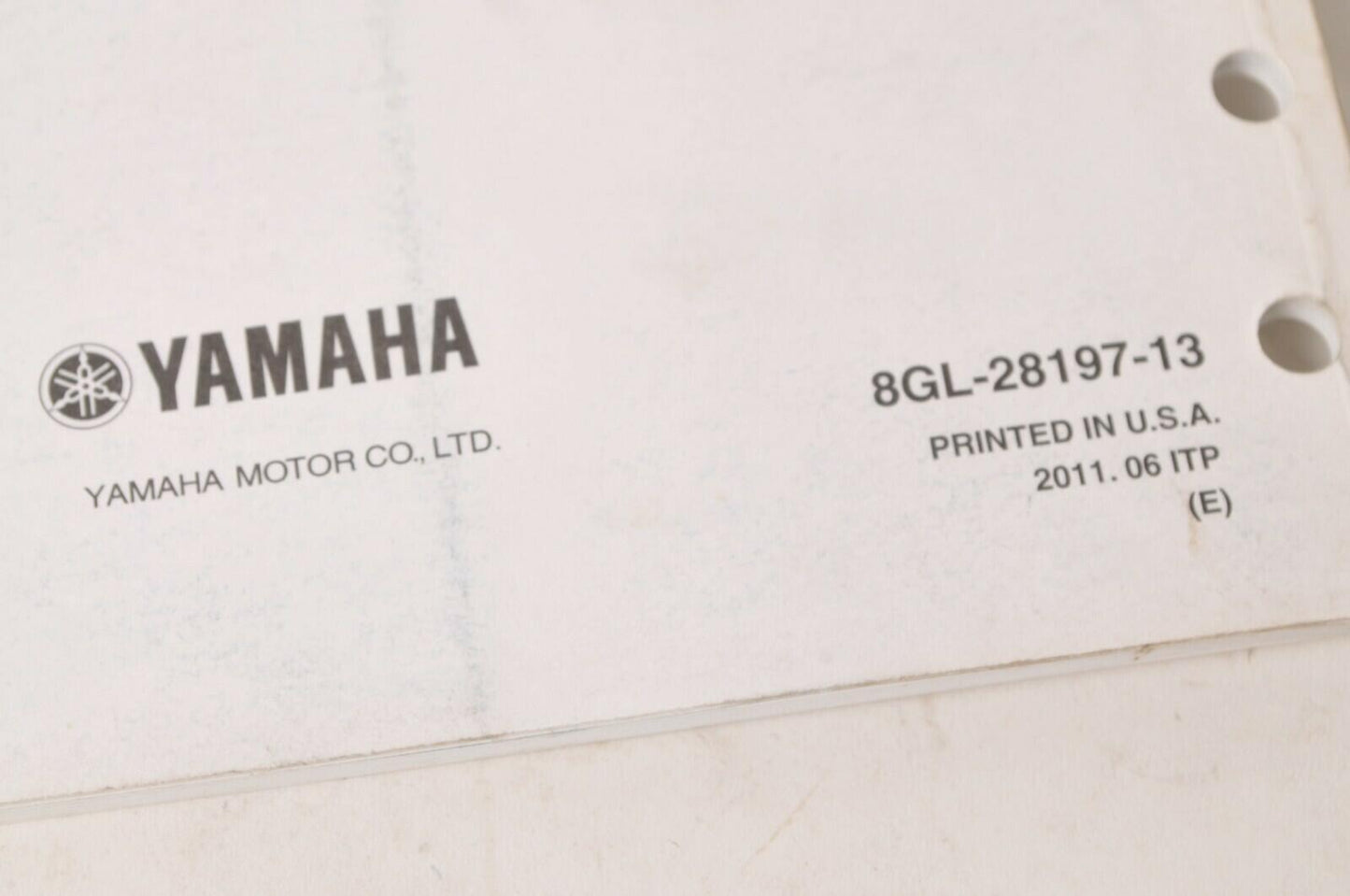 Yamaha Supplementary Service Manual Repair Maintenance Shop | FX Nytro 2012