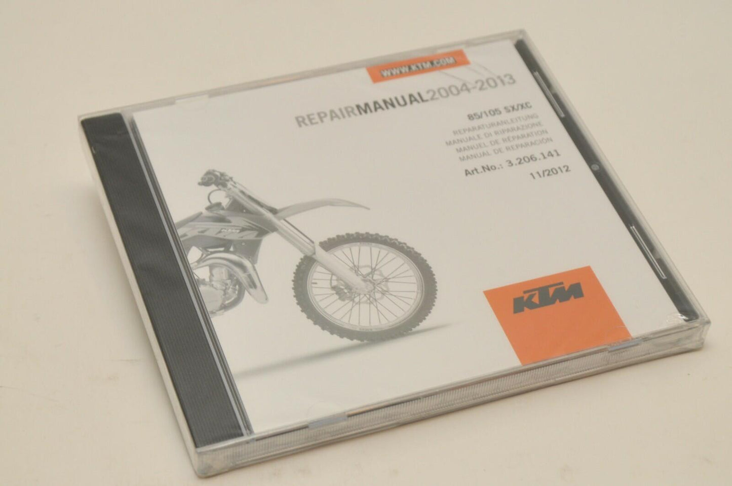 NEW GENUINE KTM SERVICE REPAIR WORKSHOP MANUAL CD 3206141- 85/105 SX CX 2004-13