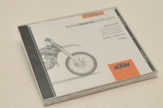 NEW GENUINE KTM SERVICE REPAIR WORKSHOP MANUAL CD 3206141- 85/105 SX CX 2004-13