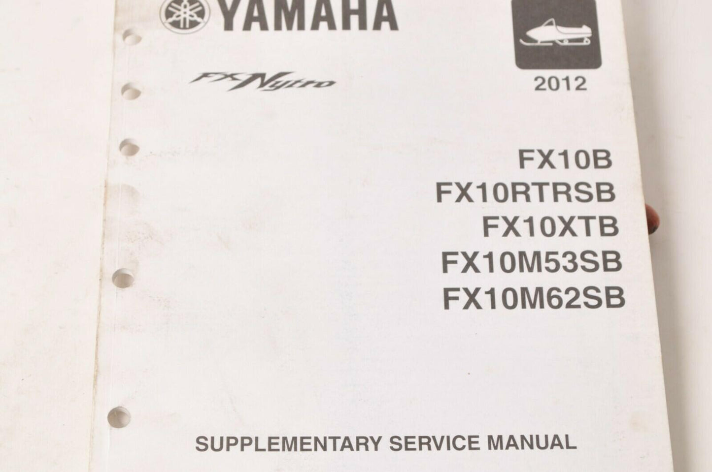 Yamaha Supplementary Service Manual Repair Maintenance Shop | FX Nytro 2012