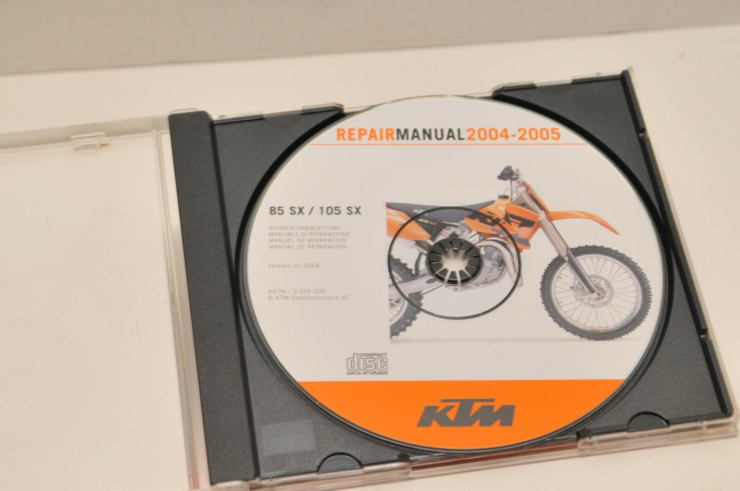 GENUINE KTM SERVICE REPAIR WORKSHOP MANUAL CD 3206020 85SX 105SX 2004-2005