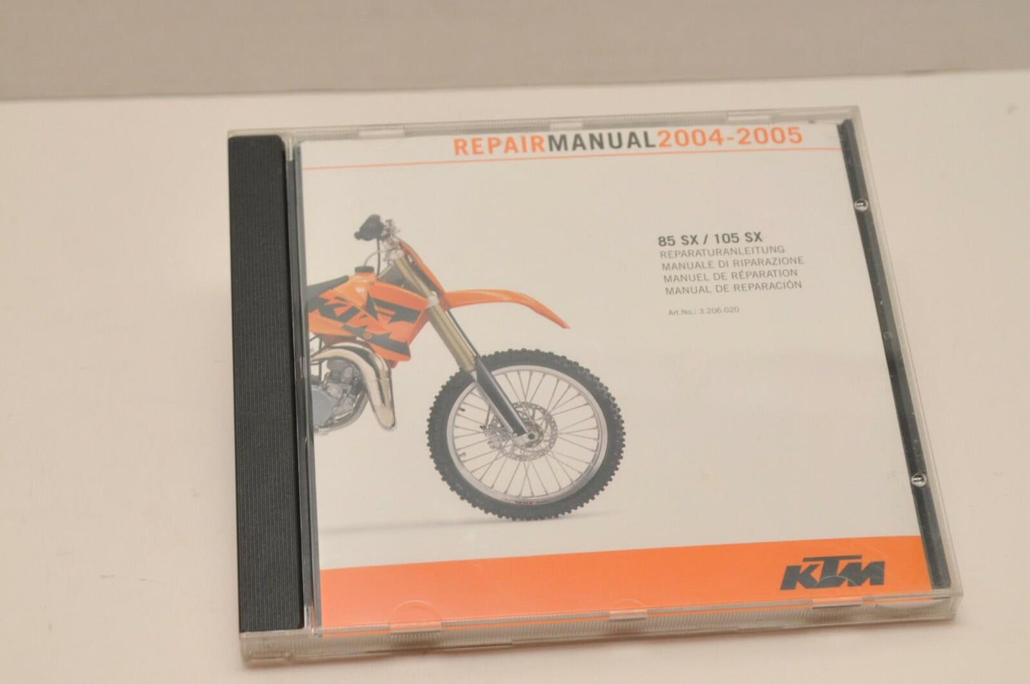 GENUINE KTM SERVICE REPAIR WORKSHOP MANUAL CD 3206020 85SX 105SX 2004-2005