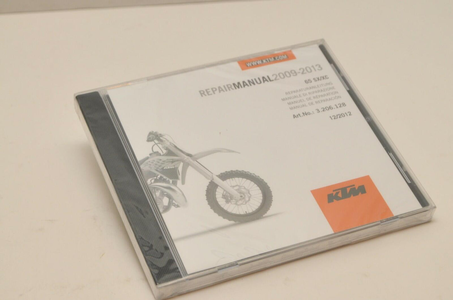 NEW GENUINE KTM SERVICE REPAIR WORKSHOP MANUAL CD 3206128 65 SX XC 2009-2013