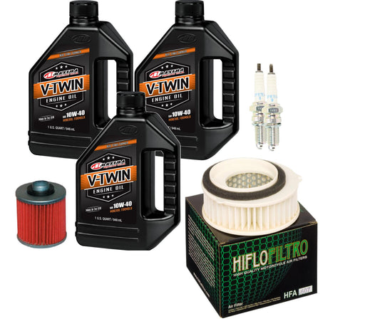 Yamaha V-Star 650 XVS650 Oil Change Tune Up Kit Air Oil Filter Spark Plugs 98-06