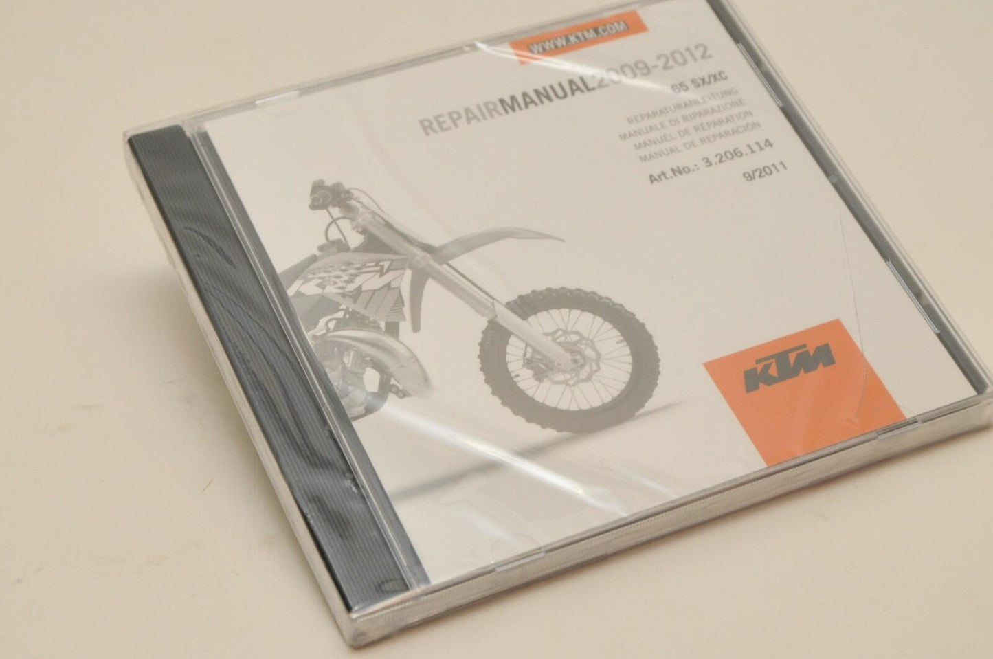 NEW GENUINE KTM SERVICE REPAIR WORKSHOP MANUAL CD  3206114- 65 SX/XC 2009-2012
