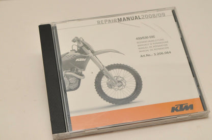 GENUINE KTM SERVICE REPAIR WORKSHOP MANUAL CD 3206064 450 530 EXC 2008-2009
