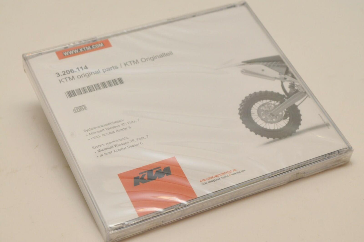 NEW GENUINE KTM SERVICE REPAIR WORKSHOP MANUAL CD  3206114- 65 SX/XC 2009-2012