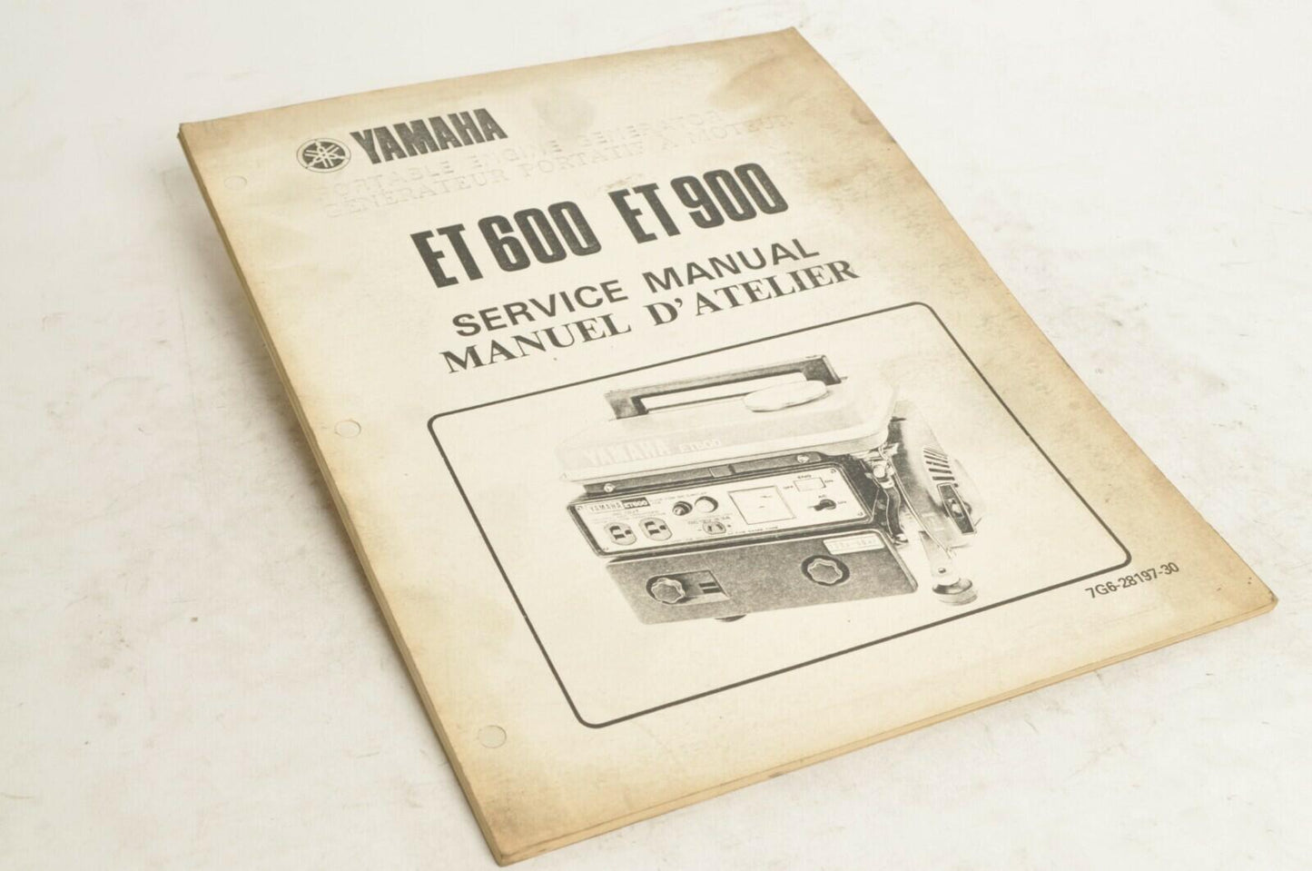 Yamaha Service Shop Manual D'atelier - ET600 ET900  |  7G6-28197-30