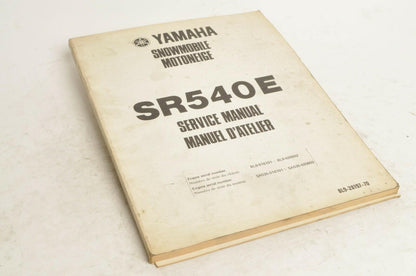 Yamaha Owner's Service Shop Manual SR540 SR540E 1981 En/Fr  |  8L9-28197-70
