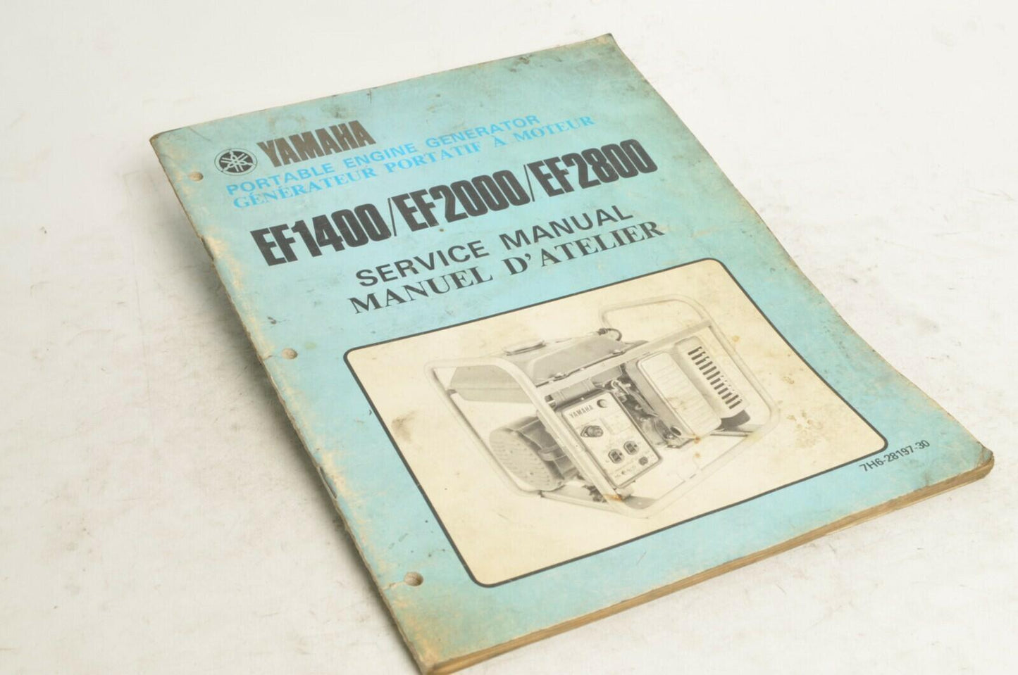 Yamaha Service Shop Manual D'atelier - EF1400 EF2000 EF2800  |  7H6-28197-30
