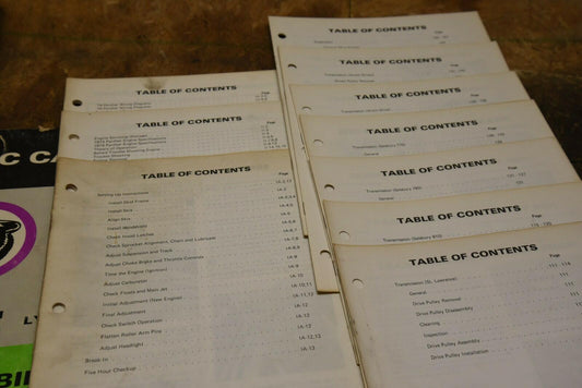 Genuine ARCTIC CAT Panther Factory Service Shop Manual Parts,Incomplete 1974-75