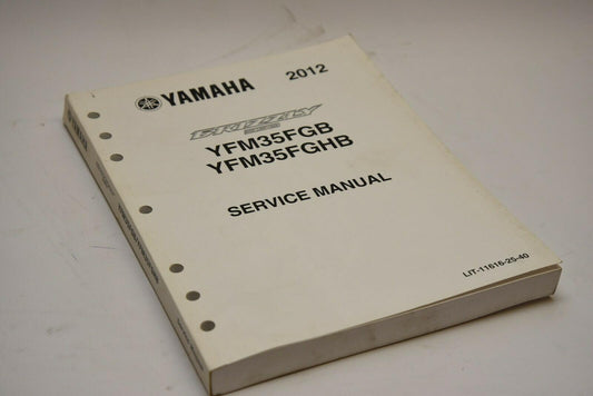 OEM Yamaha ATV Service Shop Manual LIT-11616-25-40 GRIZZLY 350 YFM35FGB 2012 12